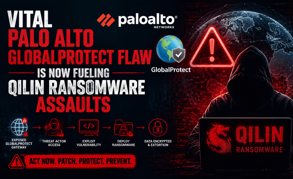 Vital Palo Alto GlobalProtect Flaw Is Now Fueling Qilin Ransomware Assaults